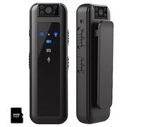 SRIKEKL Mini Body Camera Video Recorder with Night Vision & Rotatable lens HD 1080P, 4-5 HR Battery Life Wearable Police Cam for Law Enforcement&Indoor/Outdoor Use(64GB Memory Card)