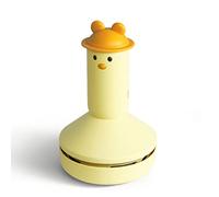 SRIKEKL Mini Rechargeable Desktop Vacuum Cleaner, Cute Cartoon Desk Table Hoover for Cleaning Eraser Crumbs, Dust, Crumbs, Piano, Hairs, Computer, Keyboard and Car (Yellow)