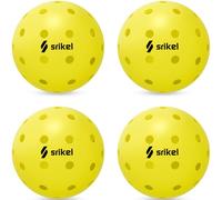 Srikel Outdoor Pickleballs - USAPA Approved Pickleball Balls, Seamless Roto-Molded Design for Durability, 4 Pack Yellow, Crack-Resistant 40-Hole Pickle Balls for Beginner Intermediate Pro Player