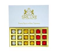 SRILUXE - 18 Assorted Luxury Premium Blooming Tea | Wonderfully Wrapped in Silver, Gold and Red | perfect for gifting or self-indulgence (18 Assorted Blooming Tea)
