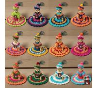 Srimaa Ventures Size 0-1 No Ladoo Gopal Woolen Poshak | Pack of 12 Multicolor Winter Krishna Dresses | Warm Winter Wear Dress Set for Bal Gopal Idol