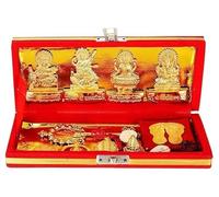 SriMaa Ventures Sri Dhan Laxmi Lakshmi Kuber Maha Yantra for Wealth and Prosperity- Pooja & Gifts- Set of 14 Items Diwali Pooja Gift