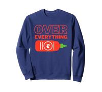 Sriracha About Everything Tabasco Over Everything Chilli Hot Sweatshirt, Adult Unisex, Navy Blue, XX-Large