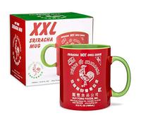 Sriracha2Go - Sriracha Chili Hot Sauce Red & Green Ceramic Mug, XXL, 33.8 Ounce