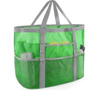 SRISE Large Mesh Beach Tote Bag for Family Toys & Vacation Essential