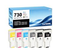 SRITE 730 Ink Cartridges 300ml 6-Pack Compatible with HP 730 Ink Cartridge | P2V68A P2V69A P2V70A P2V71A P2V72A P2V73A for HP DesignJet T1600dr T1700dr T2600dr Printer (with New Chip)