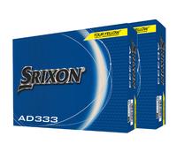 SRIXON 2025 AD333 GOLF BALLS - YELLOW - DOUBLE DOZEN +FREE PERSONALISATION