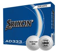 SRIXON AD333 GOLF BALLS PERSONALISED - WHITE