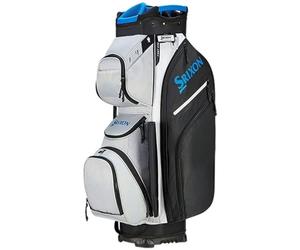 Srixon, Premium Cart Golf Bag, 14 Club Divider, 11 Zipper Pockets including a Velour-lined Valuable& an Insulated Coller Pocket, Score Card, Pen& Divot Holders, Cart Lock Bottom Base, GREY/BLACK