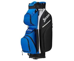 Srixon-Premium Cart Golf Bag-14 Club Divider-11 Zipper Pockets including a Velour-lined Valuable an Insulated Coller Pocket-Score Card,Pen Divot Holders-Lock Bottom Base,Blue/Black,UNIQ SIZE