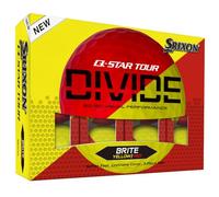 Srixon Q-STAR DIVIDE 12 Tour quality golf balls - Perfect for short game - FastLayer core - High ball compression, Yellow/Red