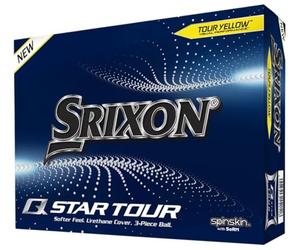 Srixon Q-Star Tour 4 - Dozen Golf Balls - Performance and Power - 3 Pieces - Urethane - Premium Golf Accessories and Golf Gifts