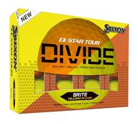 Srixon Q-STAR TOUR DIVIDE - Two-Tone Urethane Golf Balls | Soft Feel, Optimized Distance | FastLayer Core Compression 74 | Gift Idea for Golfers | 12 Pieces | 4 Colors