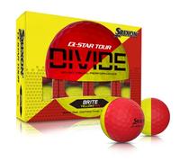 Srixon Q-STAR TOUR DIVIDE - Two-Tone Urethane Golf Balls | Soft Feel, Optimized Distance | FastLayer Core Compression 74 | Gift Idea for Golfers | 12 Pieces | 4 Colors