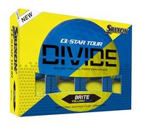 Srixon Q-STAR TOUR DIVIDE - Two-Tone Urethane Golf Balls | Soft Feel, Optimized Distance | FastLayer Core Compression 74 | Gift Idea for Golfers | 12 Pieces | 4 Colors