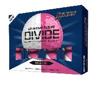 Srixon Q-Star Tour 6 Divide Golf Balls, White/Pink