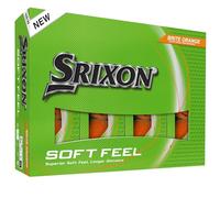 Srixon SOFT FEEL BRITE - High visibility and ultra-soft feel golf balls | Long distance and stable trajectory | Controlled spin and quick tracking | Orange/Red/Green