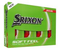 Srixon SOFT FEEL BRITE - High visibility and ultra-soft feel golf balls | Long distance and stable trajectory | Controlled spin and quick tracking | Orange/Red/Green