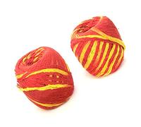 SRIYUG Hindu Religious Mauli Kalawa Pooja Accessories Moli Wrist Thread Band Moli Rakhi Raksha Sutra with 2 Natural Colours (Red,Yellow Color) Mauli Thread (Set of 2)