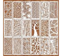 SRIZIAN 18 Pieces Stencils Set for Painting, Stencil for Crafts Reusable Painting Template Stencils for Furniture Wall Home Decor DIY Scrapbooking