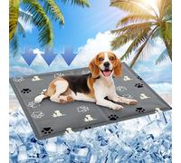SRJEQC Dog & Cat Cooling Mat, 65 x 50 cm, Non-Toxic Gel, PVC & Gel Combination, Ideal for Dogs, Cats, Pets, Humans