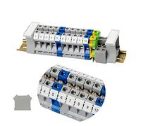 SRJQXH DIN Rail Connection Block Kit UK/10N, DIN Rail Terminal Block with 20cm Rail and Terminal Block Attachment for Production Automation, Circuit Switching