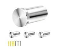 SRJQXH Towel Hooks Clothes Hooks Bathroom Hooks, 4 Piece Coat Hooks Wall Hook with Screws and Expansion Tube, Home Storage Hooks for Drilling Holes in Walls, Bathrooms, Kitchens, Bedrooms