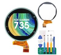 SRJTEK For Garmin Forerunner 735 Screen Replacement For Garmin Forerunner 735 Bicycle LCD Display Touch Digitizer Assembly Repair Parts Kits (Blue)