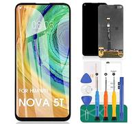 SRJTEK For Huawei Nova 5T Honor 20 Honor 20 Pro Honor 20S LCD Screen Replacement Digitizer Glass Assembly Kits,Free tempered film, glue and tools Black.