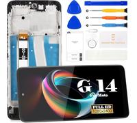 SRJTEK For Motorola Moto G14 Screen Replacement For Moto G14/G54 LCD Display For Moto G54 Digitizer Touch Screen XT2343-1 XT2343-2 PAYF0010IN Assembly Repair Kits (Black with Frame)