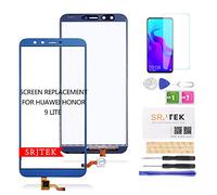 SRJTEK Outer Screen Glass Digitizer Touch Screen Replacement for Huawei Honor 9 Lite LLD-L31 LLD-AL10/Youth Edition 5.6" (Not LCD Display) with Adhesive (Blue)