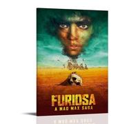 SRJUDR Furiosa：A Mad Max SagaPosters Art Pop Wall Art & Prints Canvas Design Portrait Wall Decoration 24x36inch(60x90cm) Frame-style