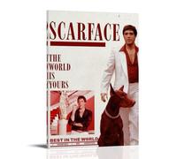 SRJUDR The World Is Yours by ScarfacePosters Art Pop Wall Art & Prints Canvas Design Portrait Wall Decoration 24x36inch(60x90cm) Frame-style