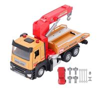 Srliya 1:32 Transport Tow Truck Toy Lifting Function Tow Truck with Hook and Car Vehicle Model for Children (Yellow)