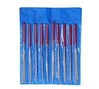 Srliya 10 Pcs Needle File Set Diamond Model Grinding Trimming Needle File Kit for Material Processing