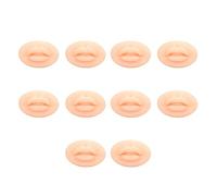 Srliya 10PCS Practice Lips Open Mouth Silicone 3D Fake Lips for Teaching Training (Light Skin Tone)