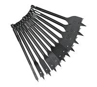Srliya 11Pcs Hex Shank Flat Drill Bits Hard Professional Black Spade Drill Head for Wood Working