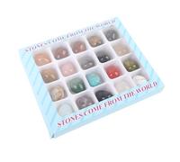 Srliya 20Pcs Stone Collection Nature Rock and Crystal Collection Science Kit, Educational Earth Science Exploration for Kids Over 5, Classroom Decorative Item