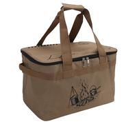 Srliya 23L Camping Storage Bag 900D Oxford Fabric Foldable Camping Equipment Cookware Organizer Multi Compartments for Outdoor Picnic Hiking Khaki