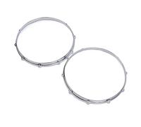 Srliya 2Pcs 10 Hole Drum Hoop Premium Alloy Sound Improvement Decorative Drum Hoop Set, 14in Alloy for Performance Travel