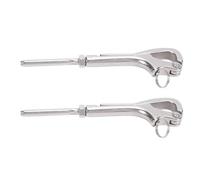 Srliya 2PCS Boat Openable Hooks 316 Stainless Steel Shackle 8mm RH Internal Thread for Up to 16mm Wire Rope Fast Access for Sailboats Yachts Railings