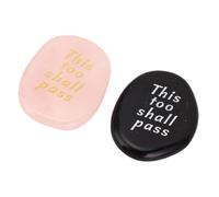 Srliya 2Pcs Engraved Stone This Too Shall Pass, Crystal Pocket Palm Stone, Unique Idea, Suitable for Living Room, Bathroom, Parties