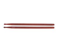 Srliya 2Pcs Mahogany Drumsticks, Strong Gravity Sense Oval Tip Design, for Master Drummer or Novice, Red Color, Unpainted, 16 Inch Length