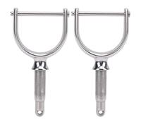 Srliya 2PCS Oarlocks Polished Stainless Steel Side Mount Rowlocks for Small Boats Canoe Kayak Dinghy, Constructed of 316 Grade Stainless Steel, No Drilling Required for Marine Corps
