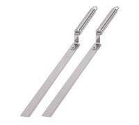 Srliya 2PCS Stainless Steel Honey Scraper Slanted Ultra Thin Honey Extraction Tool for Beekeeping