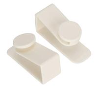 Srliya 2Pcs White Barbed Hook Thickened Door Hanger, Stable Hanging Tool for Kitchen Bathroom, ABS Stick On Cabinet Door Hook, Space Saving,