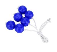 Srliya 3 Pairs Red, Blue Ball Toss Bolas Set Replacement Sports Balls, Made of TPR Rubber, Fun Indoor Outdoor Game for Kids, Solid Colors, Nylon Cord, Teaching Tool, Backup Sports (Blue)