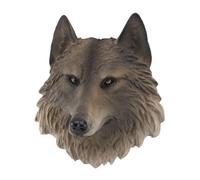 Srliya 3D Animal Heads Wall Hanging, Resin Animal Heads Wall Decoration Realistic Wildlife Sculptures, Wall Art Animal Heads Hanging sculpture, living room bedroom bar (Wolf)