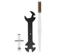 Srliya 3Pcs 3D Printer Cleaning Tool Set Multifunction Wrench + Mini Cross Socket + Nozzle Brush