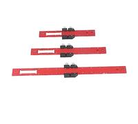 Srliya 3Pcs Woodworking Ruler Set Accurate Metal Slide T Type Square Scribing Marking Measuring Tool